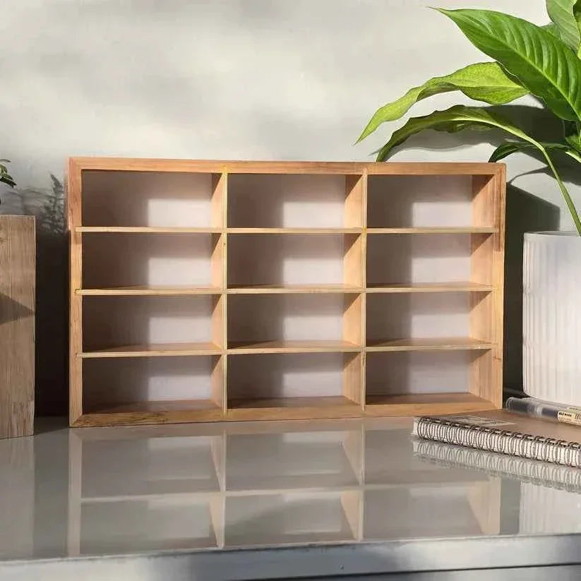 Wooden Light Up Hot Wheels Organizer With Cars