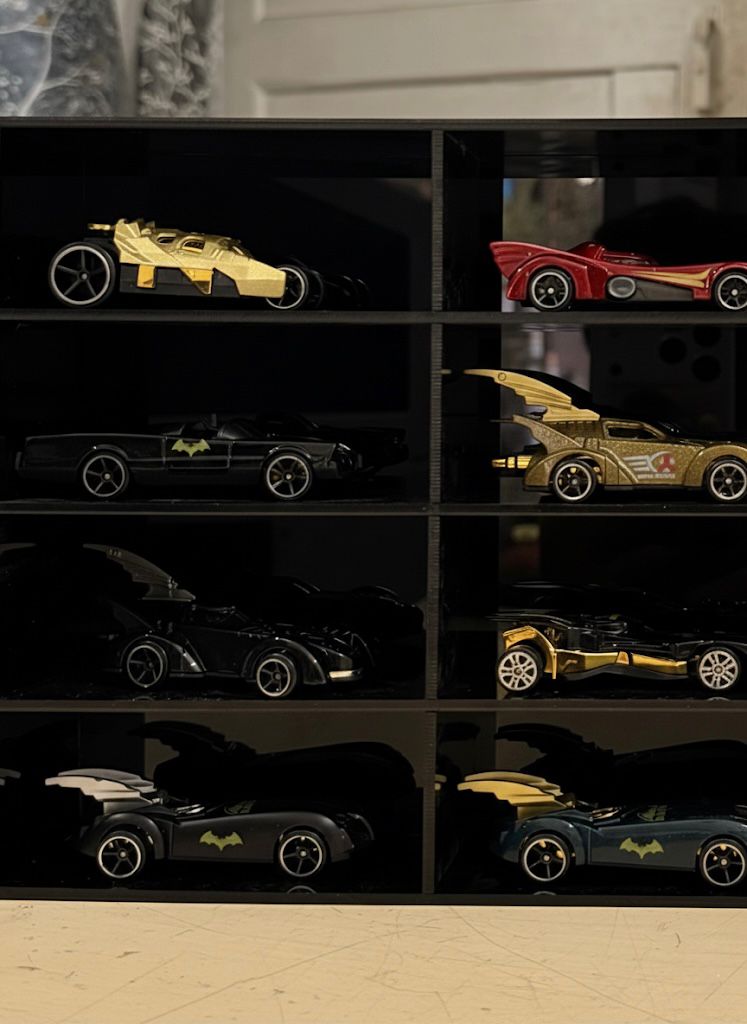 Acrylic Mini Car Display Organizer – 12 Slot Collector Shelf (Black) - Things of Art