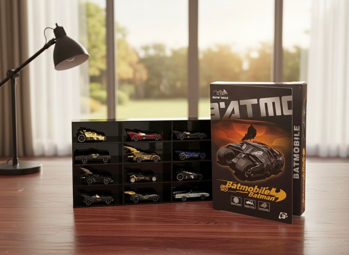 Acrylic Mini Car Display Organizer – 12 Slot Collector Shelf (Black) - Things of Art