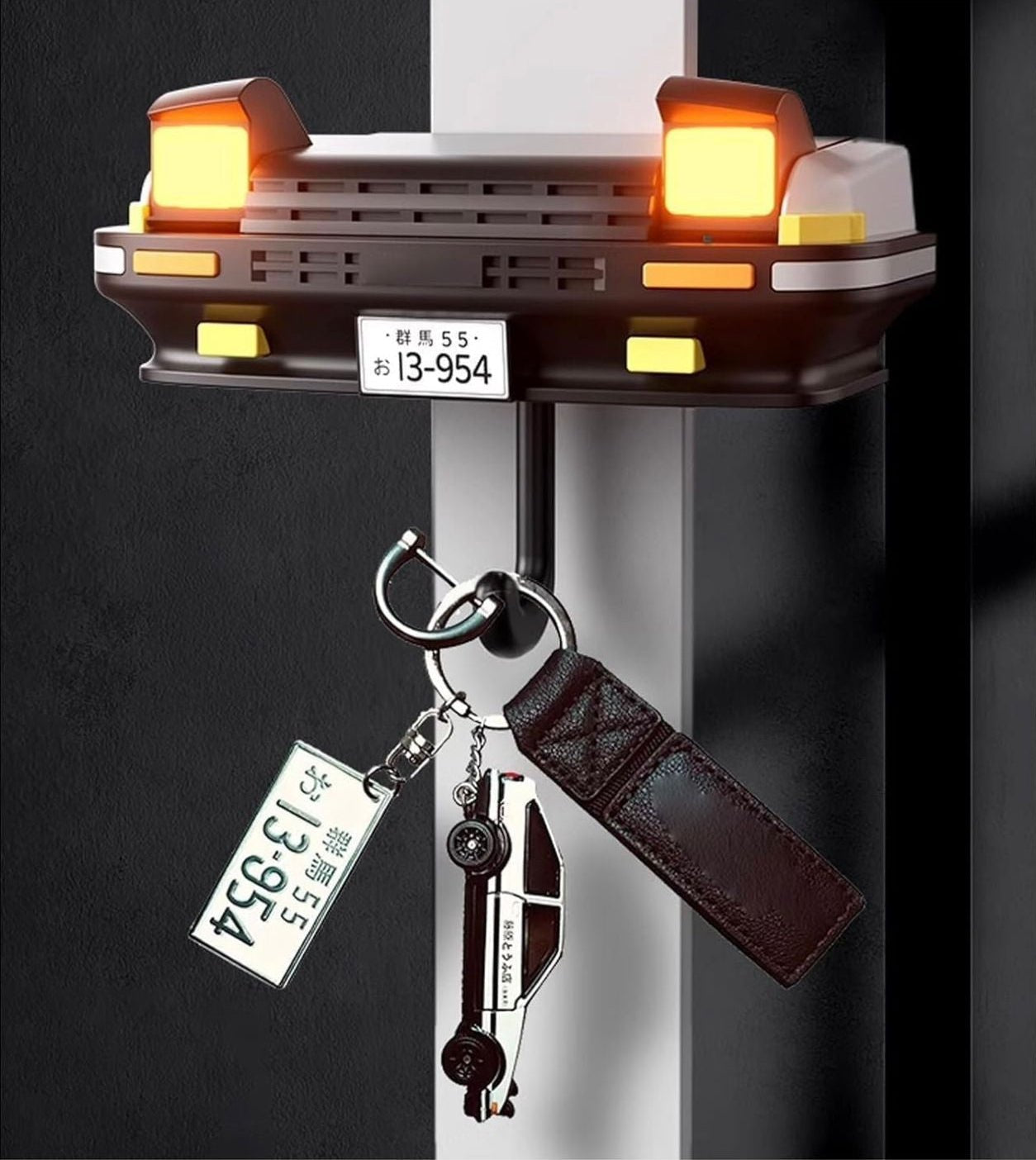 Car Front Design Wall Hook Trueno - Inspired Key & Bag Holder - Things of Art