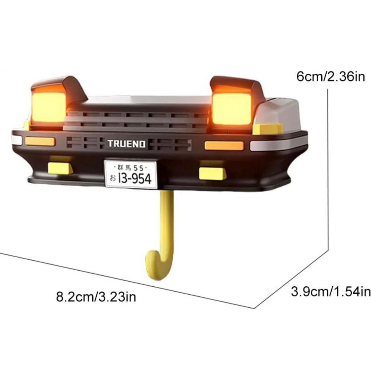 Car Front Design Wall Hook Trueno - Inspired Key & Bag Holder - Things of Art