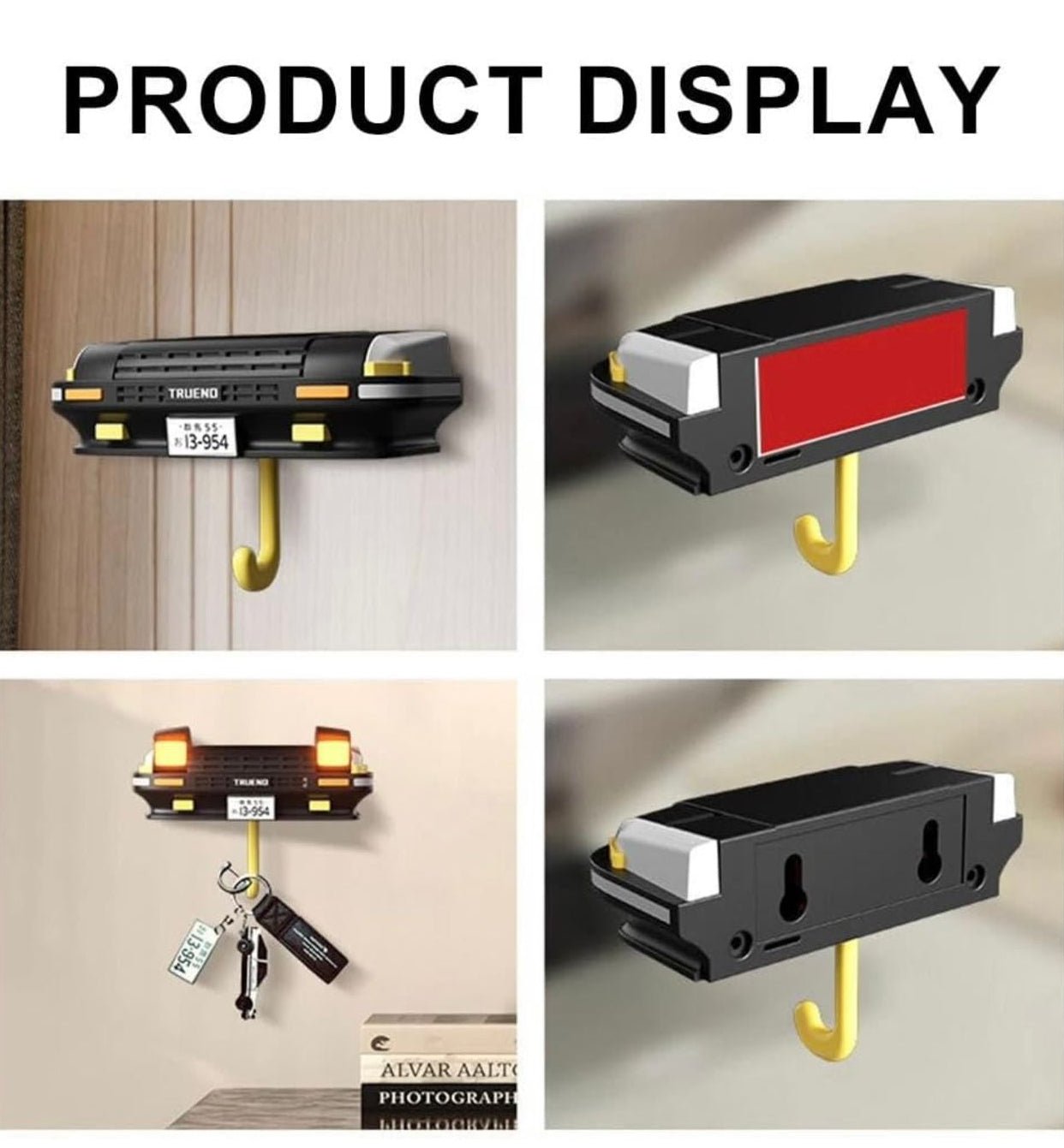 Car Front Design Wall Hook Trueno - Inspired Key & Bag Holder - Things of Art