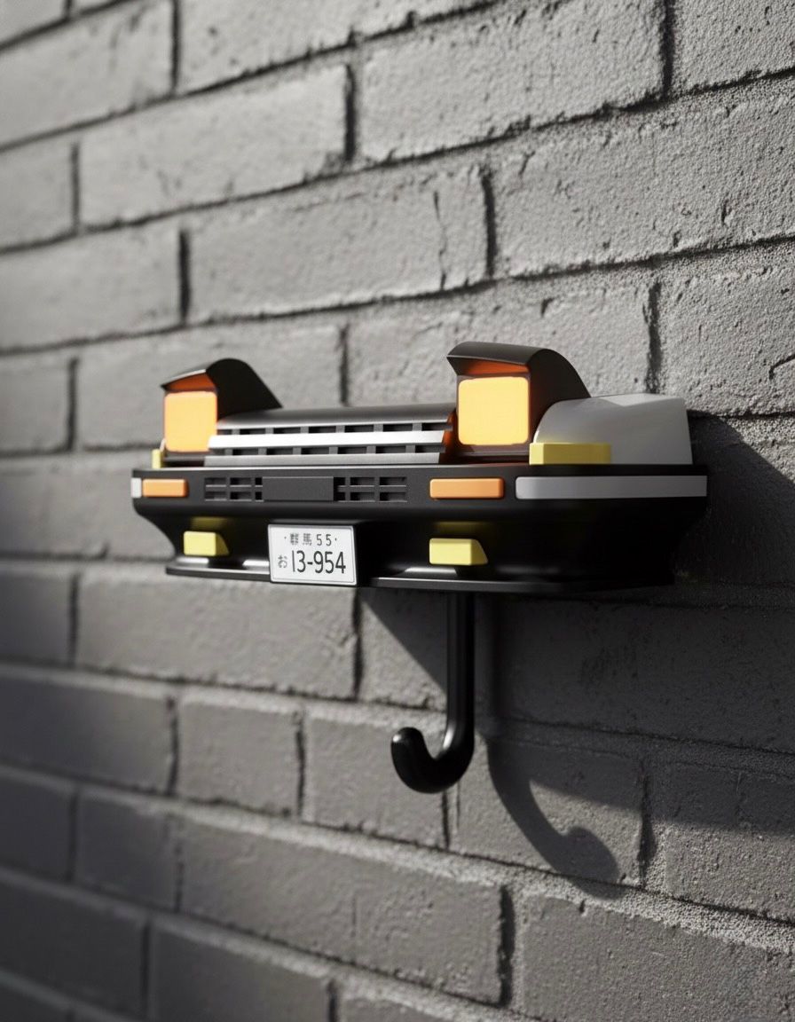 Car Front Design Wall Hook Trueno - Inspired Key & Bag Holder - Things of Art