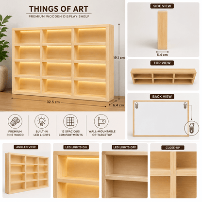 Wooden Light Up Hot Wheels Organizer - Things of Art