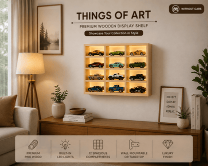Wooden Light Up Hot Wheels Organizer - Things of Art